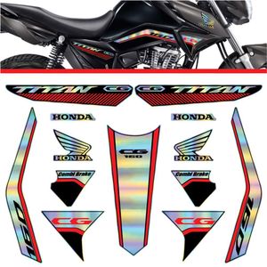 Kit Carenagem Holográfico Honda Cg Titan 160 Anos 2023 A 2024 Vermelho