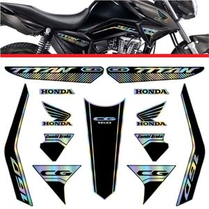 Kit Carenagem Holográfico Honda Cg Titan 160 Anos 2023 A 2024 Preto Preto