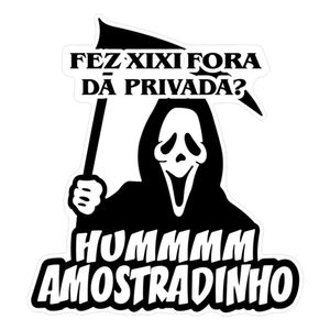 Adesivo Vaso Sanitário Humm Amostradinho Fez Xixi Fora Da Privada? Preto