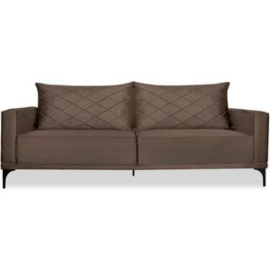 Sofa Living 3 Lugares Nori 200cm Veludo Deluxe 2231 Ezz 2231