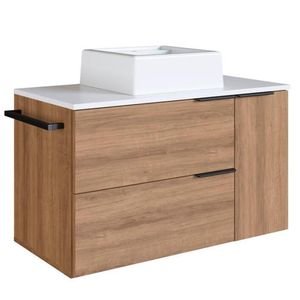 Gabinete Para Banheiro Com Cuba 01 Gav 80cm Proddy Mel Branco