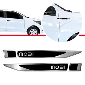 Par De Emblema Lateral Fiat Mobi 2017-2019 Resinado Cromado
