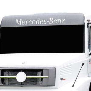 Adesivo Testeira Mercedes Benz Quebra Sol Caminhão Plotado Preto