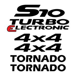 Jogo Adesivos Chevrolet S10 Tornado 4x4 Turbo 2007 Preto