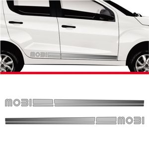 Faixa Lateral Fiat Mobi Adesivo Cinza Deativo Cinza