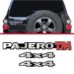 Adesivo Pajero Tr4 + 4x4 Kit 3 Peças Resinadas Vermelho