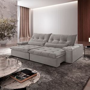 Sofá Nivus Veludo 2 Módulos 80cm B25cm Meu Sofá Online B026 Veludo Prata