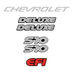 Kit Adesivos Compatível S10 Deluxe Efi Resinados R273 Prata Preto