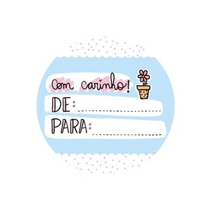 Adesivos Personalizados Com Carinho De Para 5x5cm Rosa