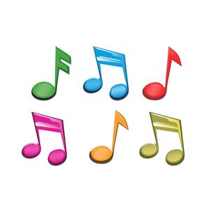 Adesivo Infantil De Parede Notas Musicais Quarto Criança Colorido Colorido