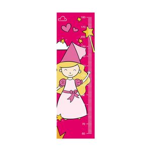 Adesivo Régua De Crescimento Infantil Fada Rosa 133 X 40cm Rosa