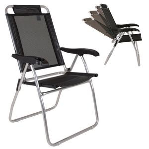 Cadeira Aluminio Boreal Preta 2166 Mor