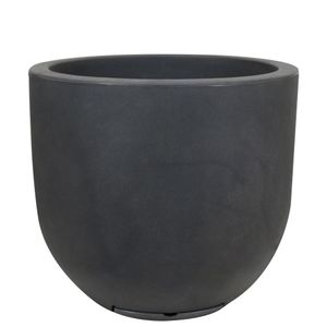 Vaso Decô Fosco 70x64cm Com Prato Incluso Antique Preto