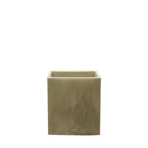 Vaso Cubo Fosco 40x40cm Antique Camurça