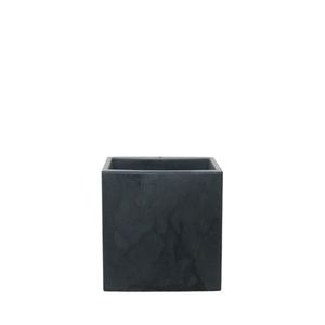 Vaso Cubo Fosco 40x40cm Antique Preto