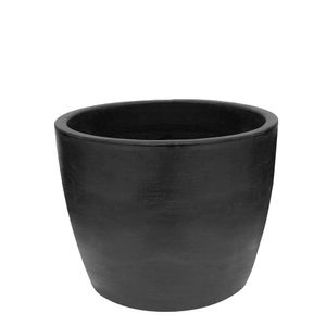 Vaso Malta Redondo Fosco 52x42cm Caixa Master Com 6 Unidades Preto Sólido