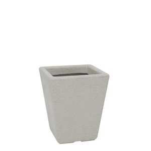 Vaso Terra Trapézio Fosco 30x35cm Granito Pedra
