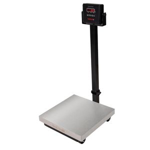 Balança Digital De Plataforma Balmak Serie Plus Inox 150kg Coluna Com Bateria K-150icb-3-p