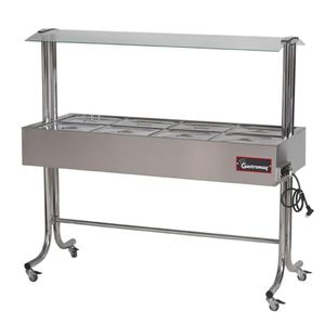 Buffet Aquecido Gastromaq Cromado 8 Cubas Tampa Inox Cobertura Vidro 127v Bte 8 St G2 Cr Iv