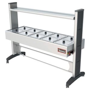 Buffet Aquecido Gastromaq Super Luxo Inox 10 Cubas Tampa Vidro Cobertura Inox 220v Bte 10 Sl Ai Pt Vi