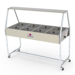 Buffet Térmico 8 Cubas Progás Tampas De Vidro Prb-08gn 220v
