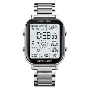 Relógio Digital Masculino Skmei 1888 Com Display De Luz Traseira Prata
