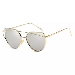 Óculos Grandes Clássico Cat Eye Elashopp Feminino Prata