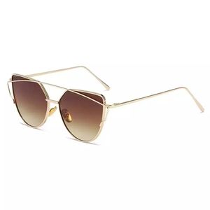 Óculos Grandes Clássico Cat Eye Elashopp Feminino Ouro
