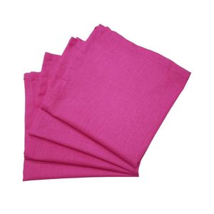 Kit 4 Guardanapos De Tecido Algodão Pink 39cmx39cm rosa