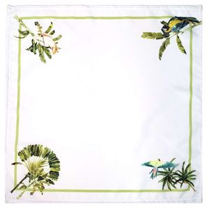 Kit 4 Guardanapos De Tecido Papagaio Do Brasil 40cmx40cm verde