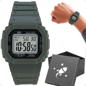 Relogio Digital Menino Criança Silicone Infantil + Caixa