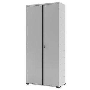 Armário de Aço Escritório Fechadura 4 Prateleiras EA301 - Cinza