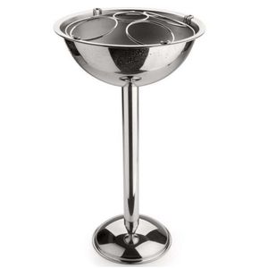 Champagneira Forma Com Pedestal E Base Coletora Cromado