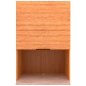 Armário Cristal 1 Porta Basculante Bartira Lâmina Mel