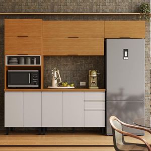 Cozinha Itatiaia Ideale Com 4 Peças 10 Portas E 2 Gavetas Cinamomo Off White
