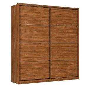 Guarda Roupa Casal Belga 2 Portas Deslizantes Flex Nogueira - Demartêz Nogueira
