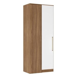 Guarda Roupa Modulado Irlanda Canto Reto Amêndola-branco - Demartêz Amêndola-branco