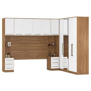 Quarto Modulado Casal Irlanda Composição 1 Amêndola-branco - Demartêz Amêndola-branco