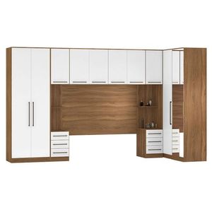 Quarto Modulado Casal Irlanda Composição 4 Amêndola-branco - Demartêz Amêndola-branco