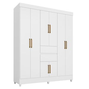 Guarda Roupa Casal Munique 8 Portas E 2 Gavetas Branco - Demóbile Branco