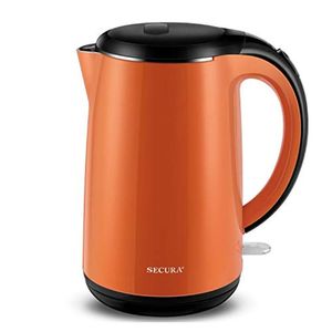 Secura Chaleira Elétrica Inox Parede Dupla 1.7l 1500w Laranja