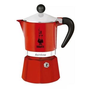 Cafeteira Italiana Rainbow 3 Xícaras Vermelha Bialetti
