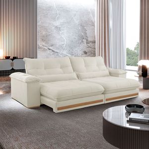 Sofá Dubai Linho 02 Módulos De 90 Cm B25 Cm Meu Sofá Online A302 Linho Branco