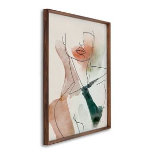 Quadro Decorativo Caricatura Homem Com 1 Tela De Parede Para Escritório Banheiro Hall 60cm X 90cm Tabaco