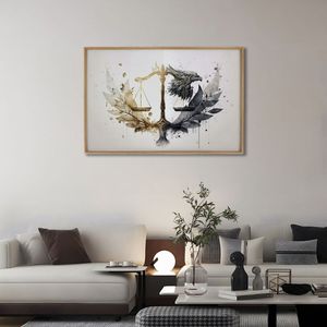 Quadro Decorativo Temático Direito Com 1 Tela Para Escritório Hall Lavabo 80cm X 120cm Natural