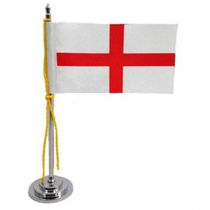 Mini Bandeira De Mesa Da Inglaterra 15 Cm Poliéster