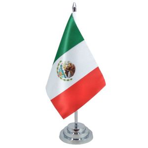 Bandeira Mesa México Com 29 Cm Mastro Altura Poliéster