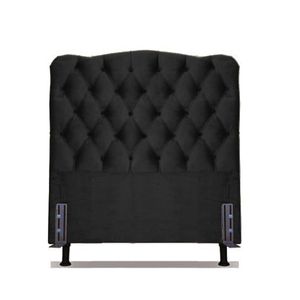 Cabeceira Solteiro 88 - Bello Box - Dunas Suede Preto