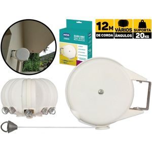 Varal Retrátil Com Corda Multiangular De 12m Mor 006056 006056