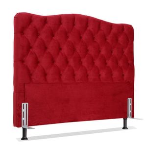 Cabeceira King 193 - Bello Box - Dunas Veludo Vermelho